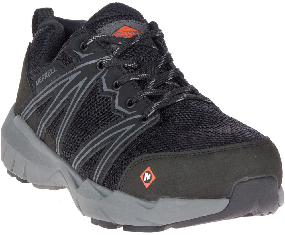 Buty Trekkingowe Merrell Damskie Czarne - Fullbench Superlite Alloy Toe Work - 248791-AVG